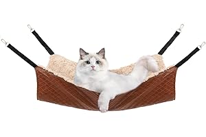 JOYELF Średnie legowisko hamakowe dla kotów, klatka dla zwierząt domowych, wiszące, miękkie legowisko dla kociąt, fretek, szczeniaków lub małych zwierząt domowych