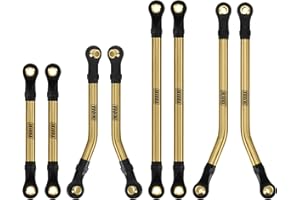 INJORA 8PCS Ottone Gioco Elevato Set di Collegamenti per 1/18 RC Crawler TRX4M High Trail K10
