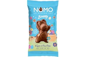 ‎NOMO NOMO Osterhase Cookie Dough | 20er Pack | VEGAN | LAKTOSEFREI, GLUTENFREI, EIFREI, NUSSFREI | für Allergiker | zertifizierter Kakao | vegane Schokolade zu Ostern