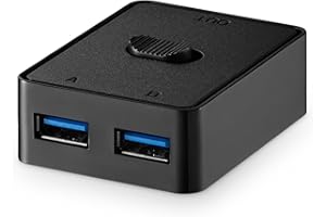Selettore USB 3.0, commutatore USB bidirezionale 2 in 1 out/1 in 2 out, mini commutatore USB YuLinca per 2 computer per condividere tastiera, mouse, scanner e stampante