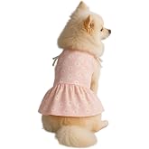 MPZ PETS Kedi ve K&ouml;pek Kıyafeti &amp; Elbisesi Pembe Papatyalı Elbise XS