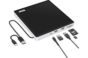 ‎BUNUD BUNUD Externes DVD Laufwerk für Windows 11: USB 3.0 & Type-C DVD Laufwerk Extern Externer CD/DVD Brenner und Player mit 2 USB & SD/TF - Externe CD- & DVD-Laufwerke für Laptop Mac PC MacBook Pro Air