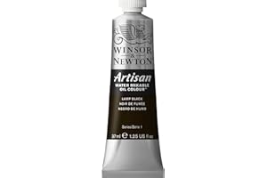 Winsor & Newton Olio Idrosolubile Artisan, Colori a Olio, Senza Solventi, Miscibile con L'acqua, Tubo di 37 ML, Colore Nero Bugia