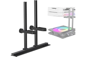 STFALI GPU Sag Bracket, GPU Halterung, grafikkarten stütze, Zwei Stützstangen, Schienengleitkonstruktion, Anti-Durchbiegungs-Gpu-Ständer für Lüfter Aluminium 129 mm