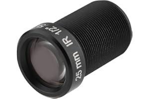 ZERONE 5 MP 25 mm CCTV-Board-Objektiv F2.0 M12 x 0,5 1/2 Zoll IR-Board-Objektiv für HD-CCTV-Kamera, standard