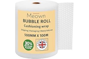 Meown Bubble Wrap 500mmx100m - Premium Quality Bubble Wrap Roll - Packaging Material for Shipping and Storage, Protect Your Goods with Ease