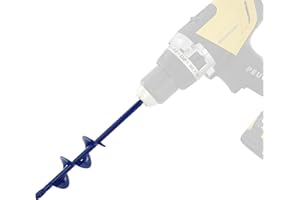 Tivoly • Foret Tarière pour Perceuse • Ø40mm & L220mm • Acier Inoxydable • Tige Hexagonale Ø8mm • Mèche de Jardin • Forage du Sol Rapide et Facile • Pour la Plantation de Fleurs et Arbustes