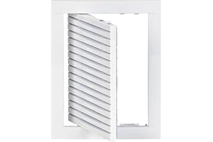 STEINBERG14 Blanco 150x200 mm Rejilla de Ventilación con Sistema de Puerta y Filtro Integrado