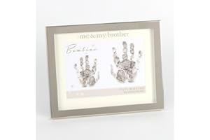 BAMBINO Me and My Brother Hand print 7" x 5" Photo Frame Baby Gift