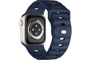 SUITISBEST Sportowy pasek kompatybilny z Apple Watch Ultra 49 mm, 45 mm, 44 mm, 42 mm, dla mężczyzn, silikonowy, wodoszczelny, do Apple Watch 8 SE, 7, 6, 5, 4, 3 Ultra