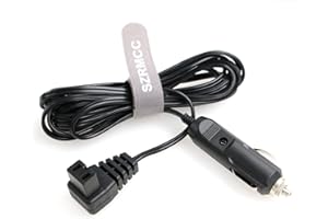 SZRMCC 12V DC Cigarette Lighter Cable 2 Pin Lead Cable Plug Car Cool Box Mini Fridge Replacement Extension Wire for Car Cooler Box Mini Fridge Wagan EL6214 (Right Angle 1.5M)