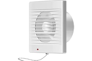Hon&Guan 100mm Badlüfter, 80m³/h Abluftventilator mit EU-Stecker, Regelbar Leise Ventilator, IP44 Ablüfter für Badezimmer, Küche, Lüfter, WC, Wohnzimmer, Schlafzimmer, Decke, Weiß