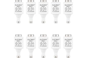 SUCANY 10A DII E27 R021 Spiral-Keramik-Sicherungen gG Diazed Sicherungseinsätze 500VAC,10 Ampere Spiral Schmelzsicherung,für Elektrische Geräte im Haushalt und in der Industrie (10 Stück)