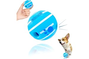 Dikeiuta Toy Balls for Dogs Giggle Ball for Dogs Indestructible Dog Toys Interactive Dog Ball Durable Dog Ball for Indoor Outdoor (Blue3)