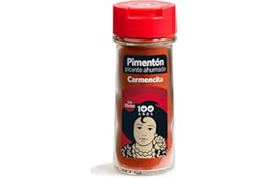 Carmencita Pimentón Picante Ahumado, Sin Gluten, Tarro de Cristal con Dosificador 47 g