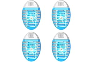 QUEATH Lampada Antizanzare Elettrica, Zanzariera Elettrica con Luce, per Casa Giardino Interno Esterno Cucina Soggiorno, Insetti Zanzare, Mosca, Falene, 100% Professionale ed Efficace (Pacchetto di 4) [Class