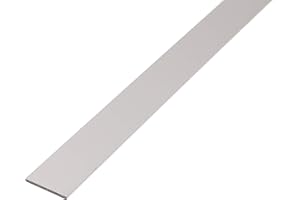 GAH-Alberts 471729 Barra piatta, alluminio, anodizzato argento, 1000 x 50 mm