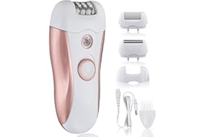 Mapille Epilierer Damen 3-in-1, Kabelloser Elektrischer Haarentferner mit LED-Licht, Nass & Trocken, 2 Geschwindigkeiten, Epeliergerät Körper für Gesicht, Beine, Achseln & Bikini, USB Wiederaufladbar