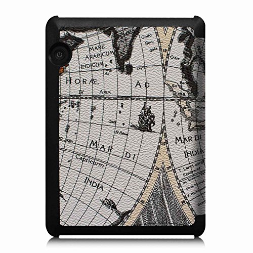 Kindle Voyage Hülle Case – Fintie Ultra Slim Lightweight Schutzhülle Tasche Cover mit Auto Schlaf / Wach Funktion Standfunktion nur geeignet für Kindle Voyage, Landkarte Design - 8