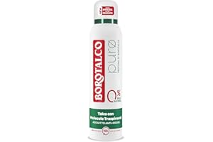 Borotalco, Deodorante Spray Puro, con Talco con Molecole Traspiranti, Formula Senza Alcool e Sali di Alluminio, Asciutto Anti-Odori, 48h di Efficacia, Profumo di Borotalco - 1 Flacone da 150 ml