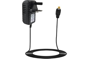 QUWEM 15w 12v Power Adapter For Echo Dot (3rd/4th/5th Gen),Bluetooth Speaker Charger 1.5m For Kids Edition Show 5 (1st & 2nd Gen) Power Cable For Spot Pop Fire Tv Cube Power Cord Black