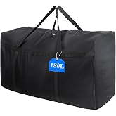 180L Oxford 600D Waterproof Moving Bag with Reinforced Handles | Large capacity for clothes, bedding, blankets and camping ge