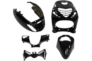 Motodak Carrosserie-carenage Scoot Adaptable Piaggio 50 Zip SP Noir Brillant (kit 5 Pieces) -p2r-