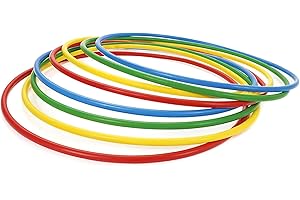 FlickBuyz Hula Hoop - Multicolor Fitness Hula Hoops - Plain and Glitter 45cm, 55cm, 65cm, 75cm, 80cm Plastic Hula Hoops, Fitness and Dance Exercise Hoola Hoops
