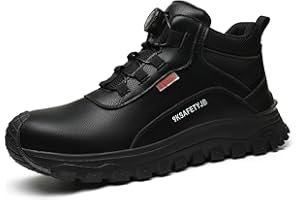 MIEHUIAI Sicherheitsschuhe Herren S3 Leicht ESD Wasserdicht Arbeitsschuhe Sicherheitsstiefel mit kunststoffkappe rutschfest Arbeitsstiefel Unisex