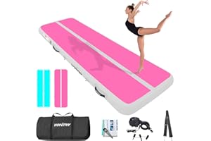 VOFITNY All Purpose Gymnastics Mat 6.6/10/13/16/20 ft Sturdy Inflatable Tumble Track for Home/Gym
