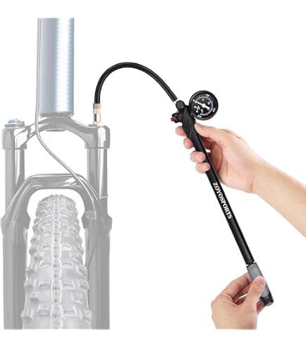 Pompa Forcella Ghost GND51 Per Bici, Pressione Fino A 28 Bar, Con Manometro, Nuova