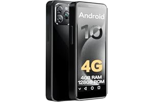 ZOKOE Mini Handy Kinder Smartphone 4-Zoll-Bildschirm 4GB RAM 128GB ROM 2MP+5MP 2600mAh Akku Reverse Charging Dual SIM Octa-Core Facial Unlock No Contract 4G Phone (Schwarz)