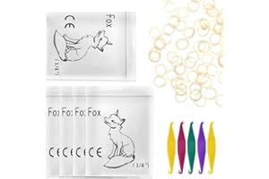 INGJIA Kieferorthopädische Zahnspangengummis mit 5 Pcs Platziere, 500pcs Kieferorthopädische Elastische Gummibänder für Zahnspangen, Zahnlücken, Schiefe Zähne1/4" 3,5 oz