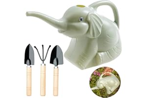SZQIUNUBI Arrosoir Éléphant Pot de Fleur 2L Arrosoir Éléphant Créatif Elephant Arrosoir avec Trois Outils Desserrés pour Plantation, Le Jardinage, la Décoration de la Maison (Vert)