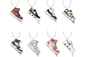 VIDSTW Désodorisant Voiture 8 Pièces Parfum Pureté de Coton Sent bon Voiture Différents Styles Baskets Parfum pour Intérieur Cadeaux pour Hommes et Femmes