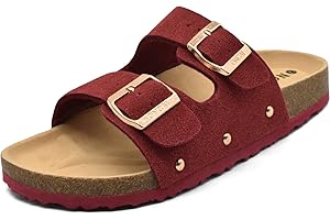 ONCAI Sandalias de Pala Mujer con Ajustable Buckle Corcho Zapatillas de Moda de Verano Mules Planas Zuecos