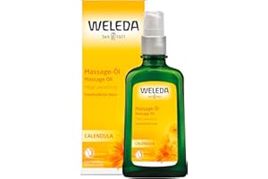‎WELEDA WELEDA Bio Calendula Massageöl - ätherisches Naturkosmetik Hautpflege Körperöl / Pflegeöl mit Sonnenblumenöl zur Pflege empfindlicher Haut mit frischem Litsea Cubeba & Zitrone Duft (vegan, 100ml)