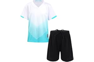 Jowowha Kinder Sport Kleidung Set Jungen Fussball Trikot Set Kurzarm T-Shirt + Shorts Sport Trainingsanzug Jogginganzug