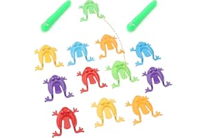 UOCAI Lot de 30 jouets grenouille sauter, 5 pièces de grenouille rebondissante, 5 jouets de grenouille rebondissante, jouet grenouille sautante, jouet à sauter, mini grenouille rebondissante pour jeu fête