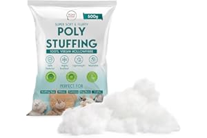 Rohi 100% Virgin Hollowfibre Fillings – 500G Fluffy Soft Toy Stuffing for Crochet, Crafts, Toys, Cushions & Pillow Stuffing – Hypoallergenic & Breathable – Machine Washable Cushion Filler (500G)