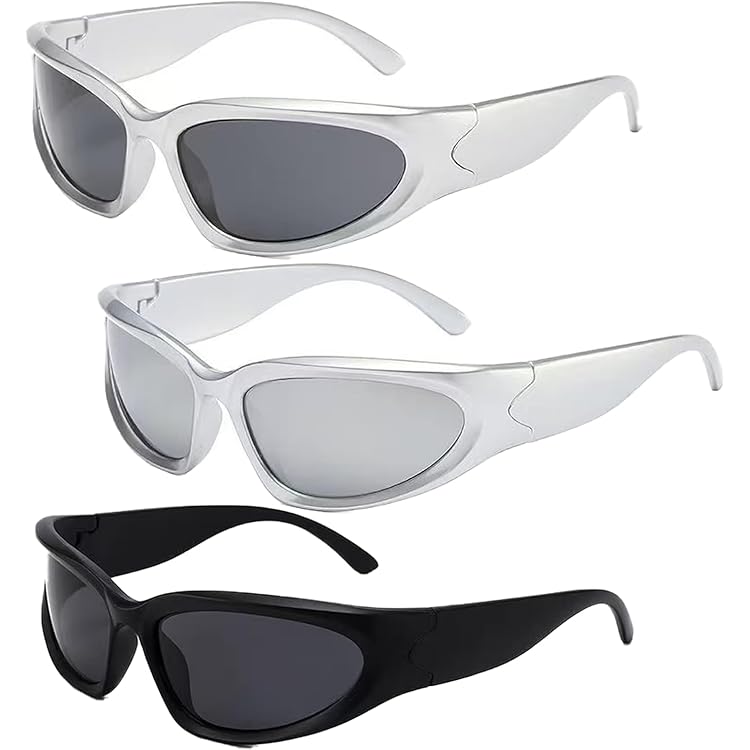 3 PCS Lunette Futuriste Soleil Futuristes, Accessoires