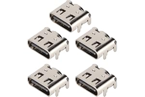 Annadue 5PCs Replacement Charging Port Assembly for Controller, Repair Part USB C Adaptor Charger Socket