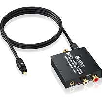Bolwins D02C Convertitore Audio Digitale Analogico – Ottico Toslink A RCA, Cavo 150cm Incluso
