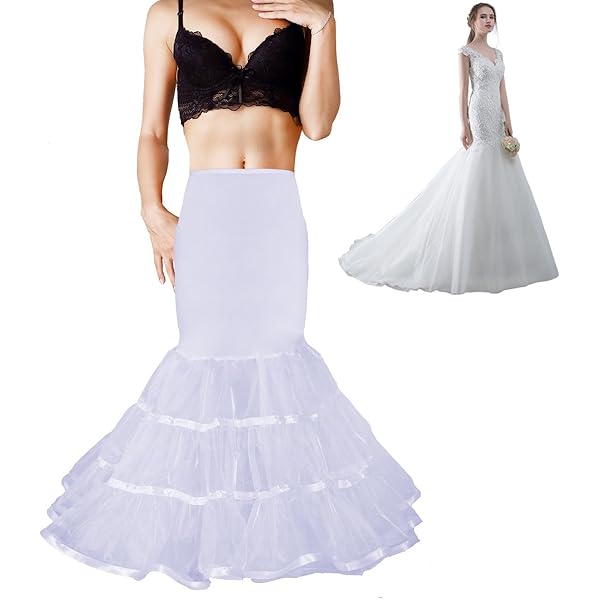 Robe Mariée Bal Soirée Happydress Jupon Crinoline 3 Cerceaux - Pour Robe Mariée/Bal - Noir Taille 44 - Cercle Bas 82cm Taille 44 EU 32-42