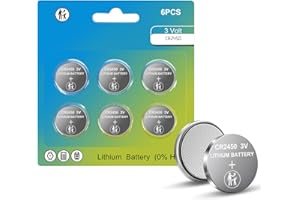 WOWPOWER CR2450 3V Lithium Battery-Coin & Button Cell for Flameless Candles,Key Fob, Car Remote,Watch, Calculator,3Volt 2450 Battery Replacement(6pcs)