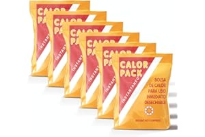 PRACTICOSA Bolsa de Calor Instantáneo. Bolsa Higiénica de Un Solo Uso. Sensación Rápida e Inmediata para uso externo. Compresas de Calor Multiusos. 14x19 cm. 6 Unidades