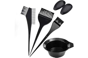 KEAIDUO Hair Dye Mixing Bowl and Brush set, 5pcs Hair Dyeing Tool Set, Brush Double-Sided Comb, Dye Brush, Ear Cover, Hair Colouring Tools for Home Salon Beauty