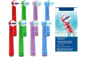 FFYan Lot de 8 pièces brosse à dents pour enfants pour Oral B, têtes de brosse de rechange pour enfants pour brosse à dents électrique rechargeable avec emballage