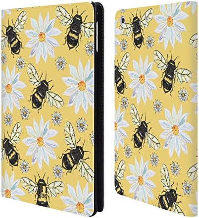 Head Case Designs Bees Watercolour Insects Leather Book Wallet Case Cover For iPad mini 4