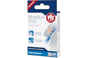Pic Solution RinoFlux Strip plastry na nos Oddychają, ułatwiają oddychanie, zapewniają natychmiastową ulgę w dolegliwościach przekrwienia błony śluzowej nosa, 30 sztuk, rozmiar XL